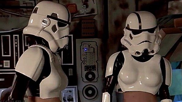 Взрослая самка с огромной грудью любит ласкать себя