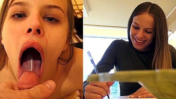 Сестренка делает своему кровному брату массаж и позволяет ему, как богатому человеку, заниматься с ней сексом